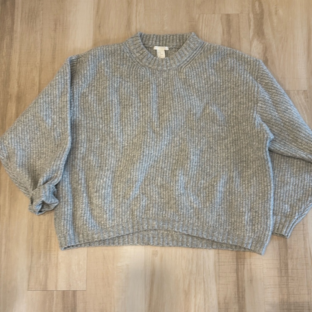 Grey knit sweater